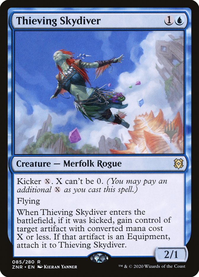 Thieving Skydiver (Promo Pack) [Zendikar Rising Promos] | Good Games Morley