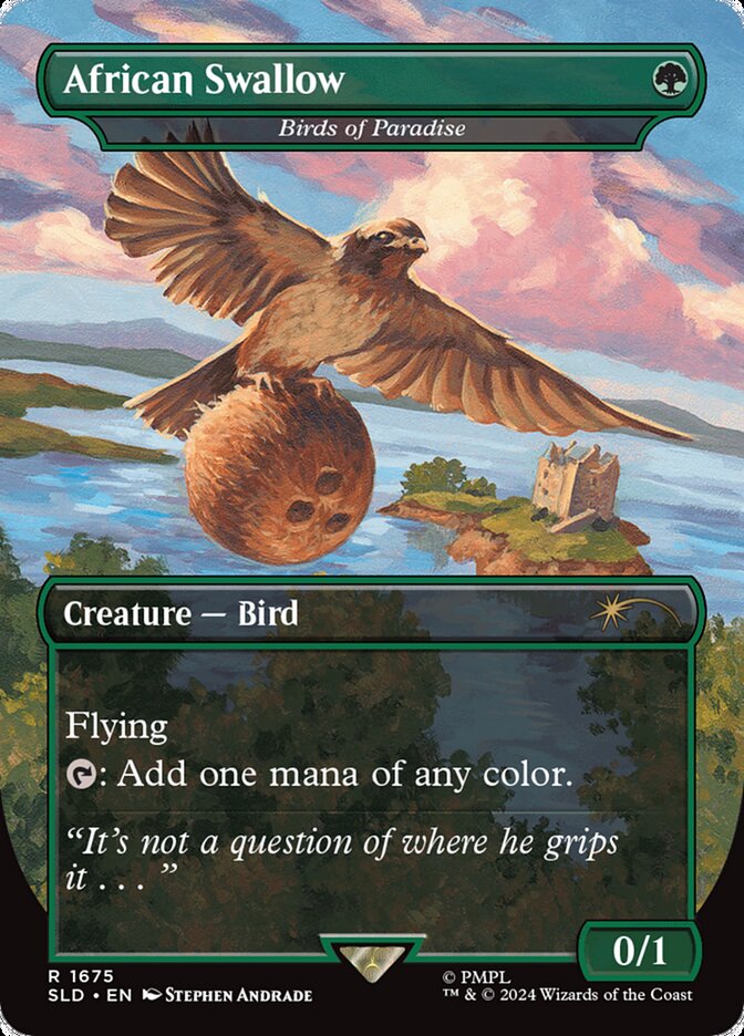 African Swallow // Birds of Paradise 1675 (Secret Lair Drop Series)  - Borderless | Good Games Morley