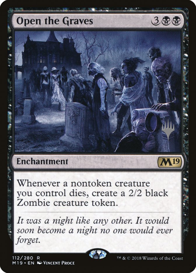 Open the Graves (Promo Pack) [Core Set 2019 Promos] | Good Games Morley
