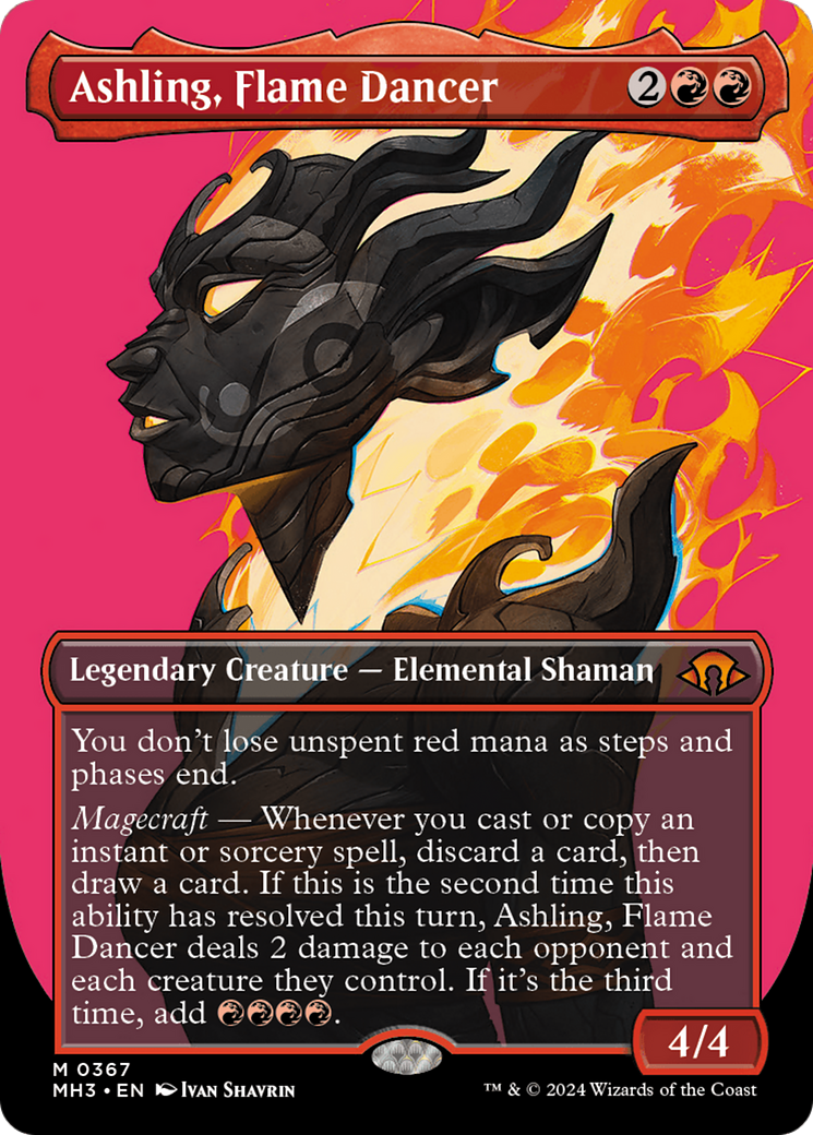Ashling, Flame Dancer (Borderless) [Modern Horizons 3] | Good Games Morley