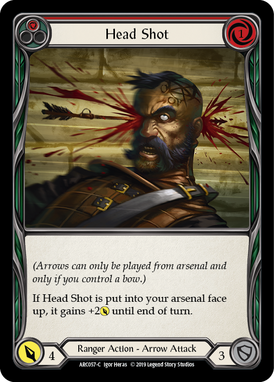 Head Shot (Red) [ARC057-C] (Arcane Rising)  1st Edition Rainbow Foil | Good Games Morley