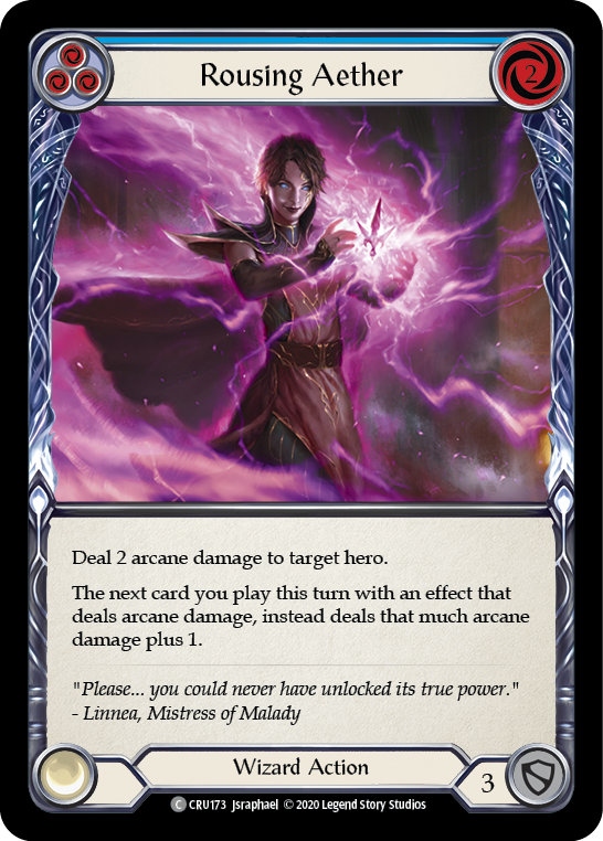 Rousing Aether (Blue) [CRU173] (Crucible of War)  1st Edition Rainbow Foil | Good Games Morley