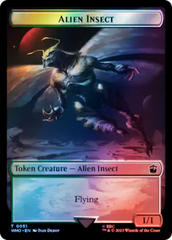 Soldier // Alien Insect Double-Sided Token (Surge Foil) [Doctor Who Tokens] | Good Games Morley