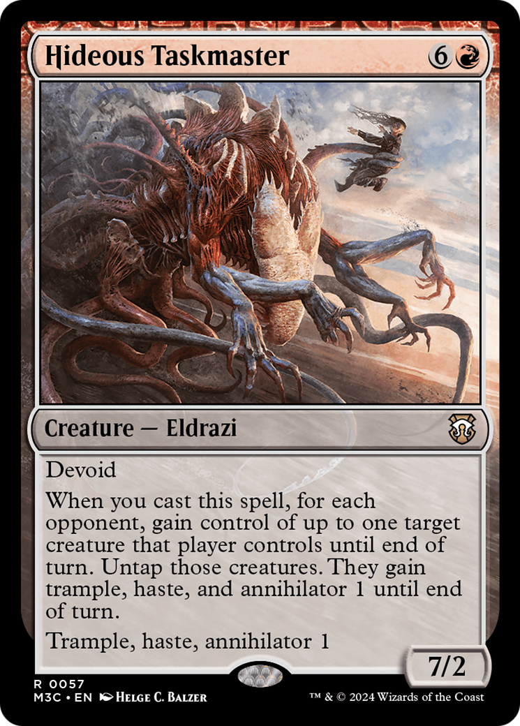Hideous Taskmaster (Ripple Foil) [Modern Horizons 3 Commander] | Good Games Morley