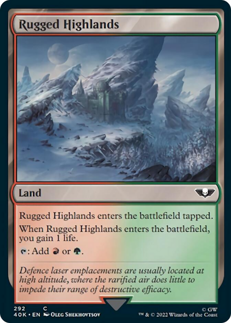 Rugged Highlands (Surge Foil) [Warhammer 40,000] | Good Games Morley