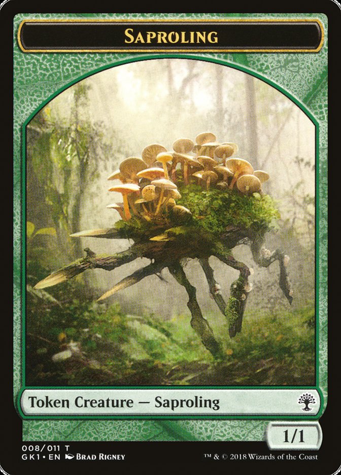Wurm // Saproling Double-Sided Token [Guilds of Ravnica Guild Kit Tokens] | Good Games Morley