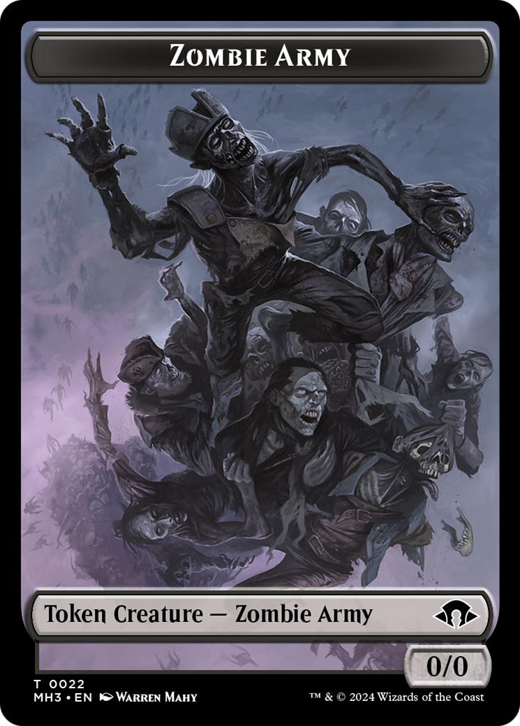 Servo // Zombie Army Double-Sided Token [Modern Horizons 3 Tokens] | Good Games Morley