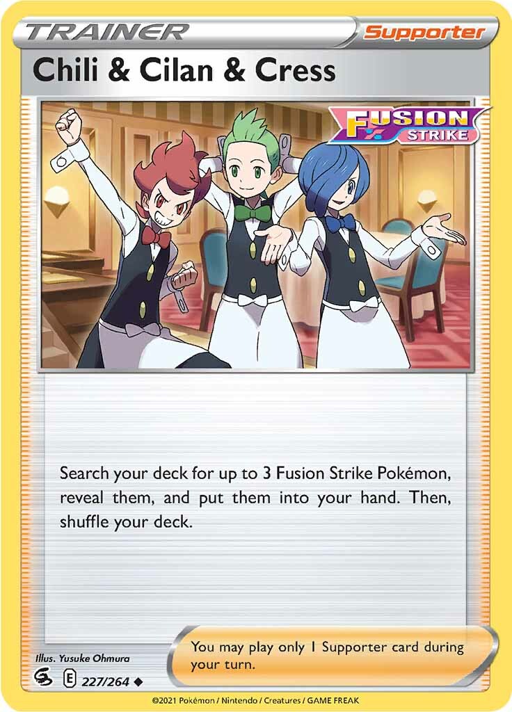 Chili & Cilan & Cress (227/264) [Sword & Shield: Fusion Strike] | Good Games Morley