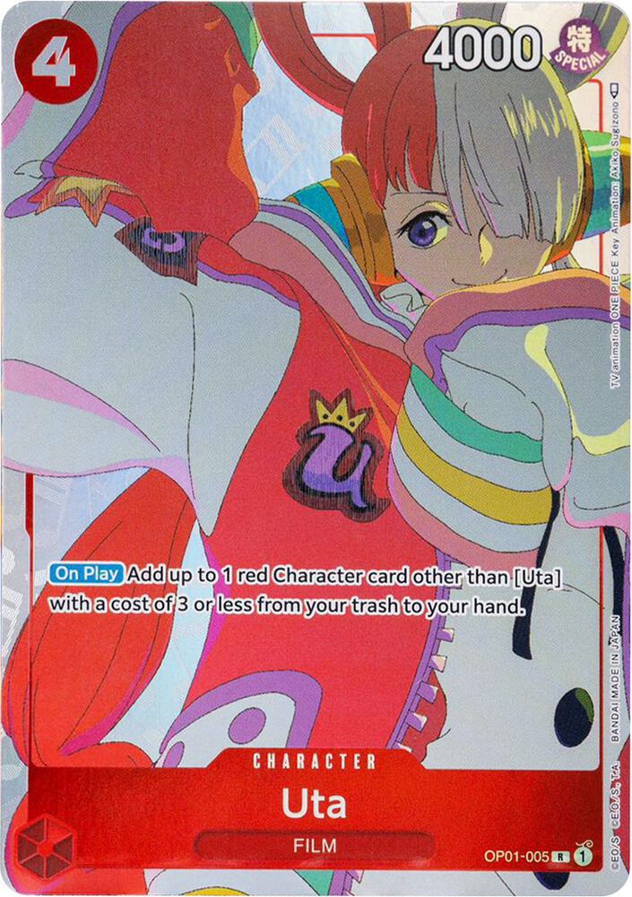 Uta (Gift Col.) OP01-005 (One Piece Promotion Cards)  - Alternate Art Foil | Good Games Morley