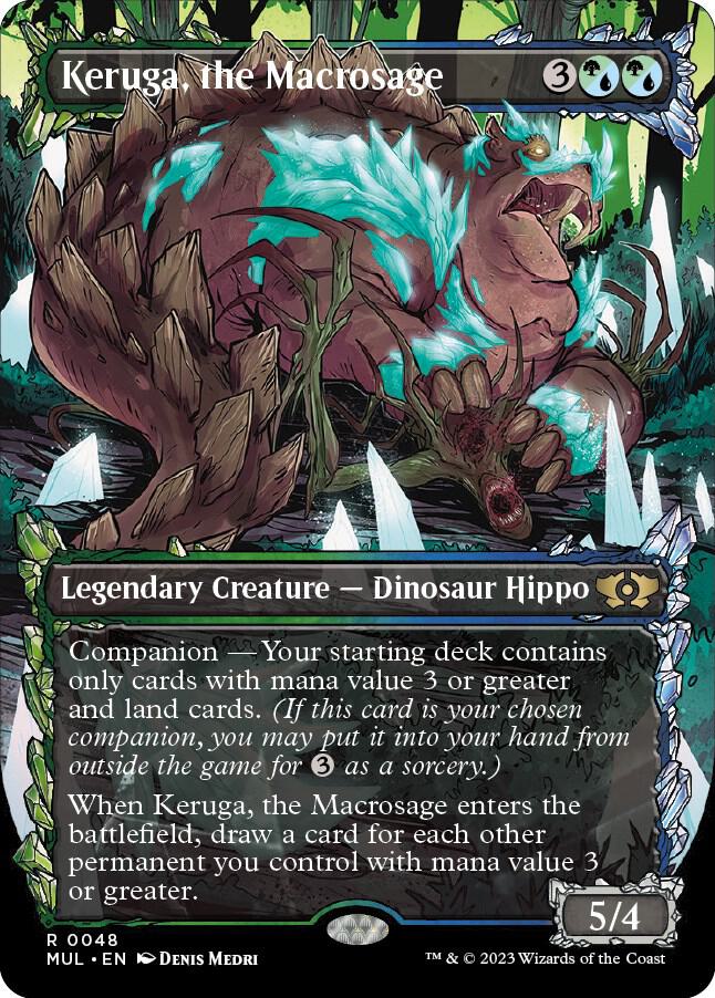 Keruga, the Macrosage 48/65 (March of the Machine: Multiverse Legends)  - Borderless Foil | Good Games Morley