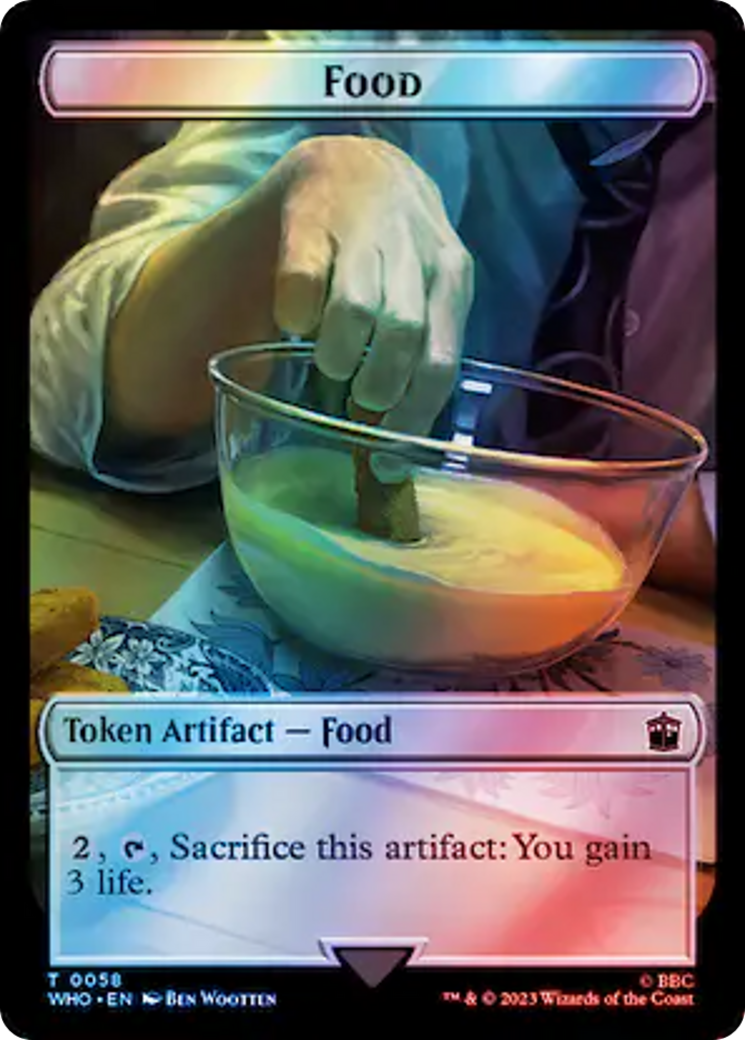 Human (0038) // Food (0058) Double-Sided Token (Surge Foil) [Doctor Who Tokens] | Good Games Morley