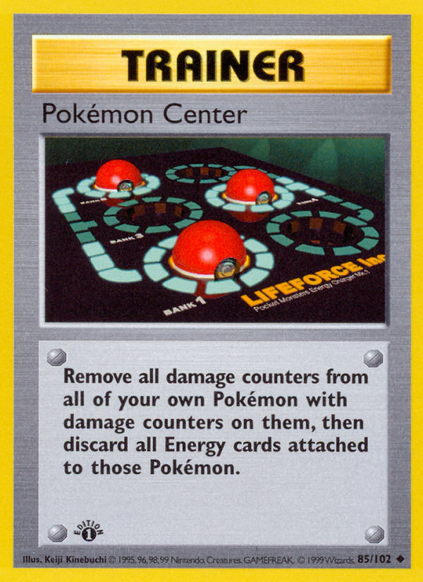 Pokemon Center (85/102) (Shadowless) [Base Set 1st Edition] | Good Games Morley