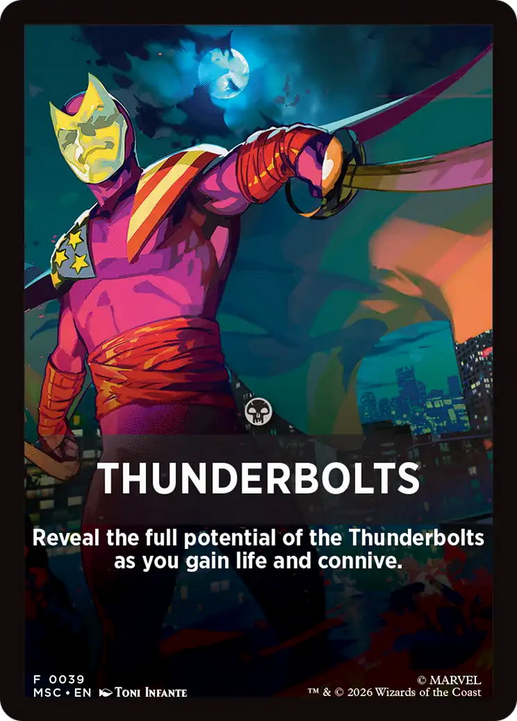 Thunderbolts Theme Card [Marvel Super Heroes Commander] | Good Games Morley