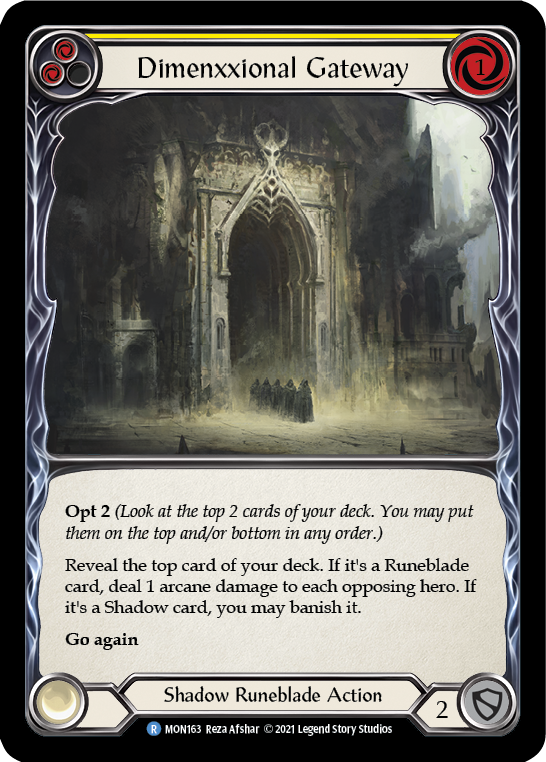Dimenxxional Gateway (Yellow) [MON163] (Monarch)  1st Edition Normal | Good Games Morley