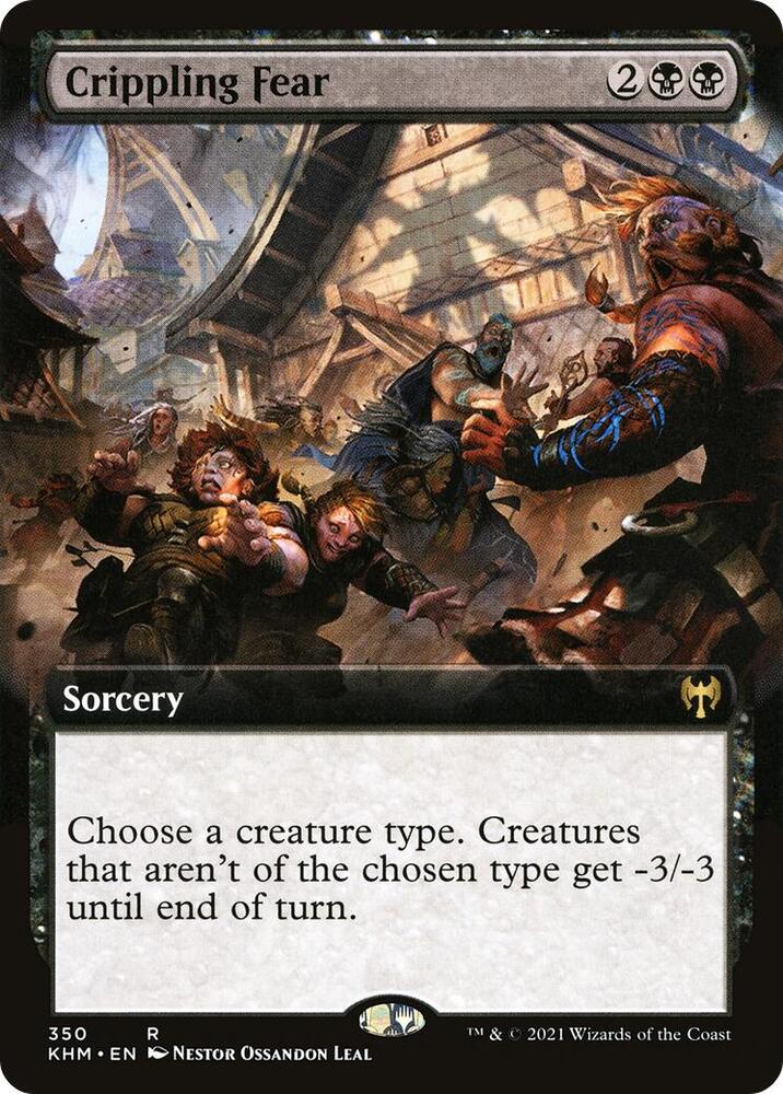 Crippling Fear 350/285 (Kaldheim)  - Extended Art | Good Games Morley