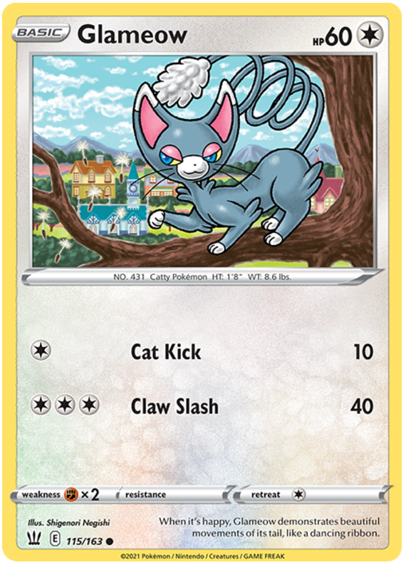 Glameow (115/163) [Sword & Shield: Battle Styles] | Good Games Morley