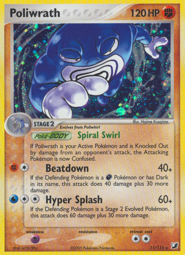 Poliwrath (11/115) [EX: Unseen Forces] | Good Games Morley