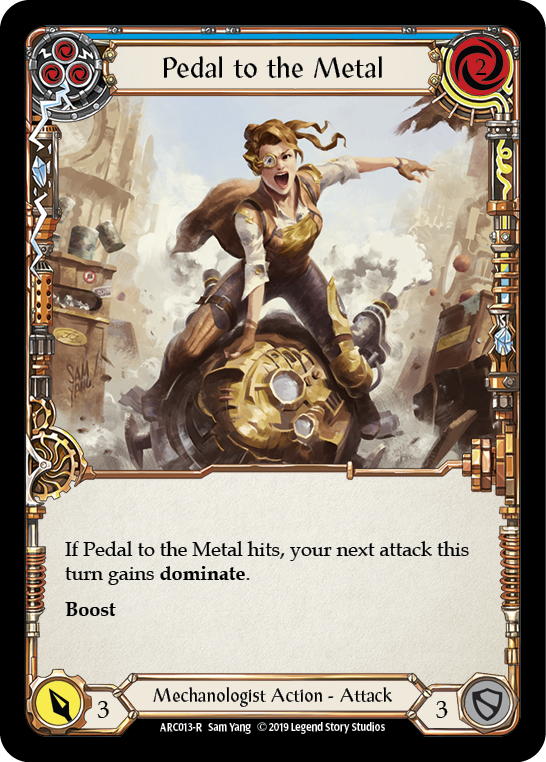 Pedal to the Metal (Blue) [ARC013-R] (Arcane Rising)  1st Edition Rainbow Foil | Good Games Morley