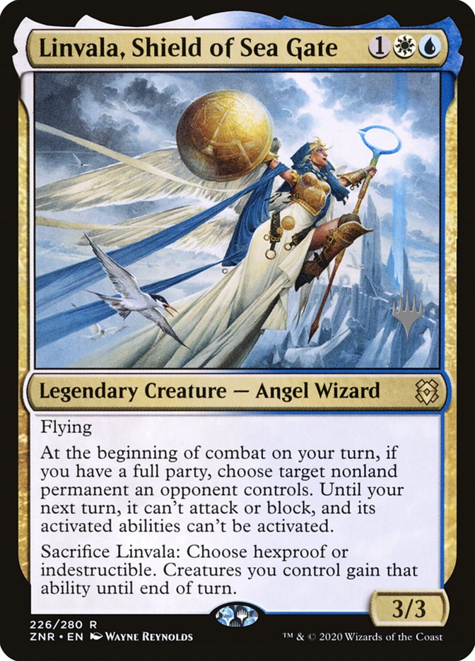 Linvala, Shield of Sea Gate (Promo Pack) [Zendikar Rising Promos] | Good Games Morley