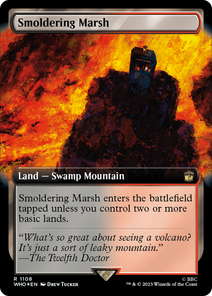 Smoldering Marsh (Extended Art) (Surge Foil) [Doctor Who] | Good Games Morley