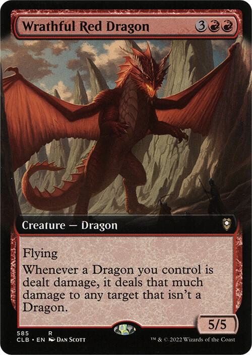 Wrathful Red Dragon Extended Art 585 (Commander Legends: Battle for Baldur's Gate)  | Good Games Morley