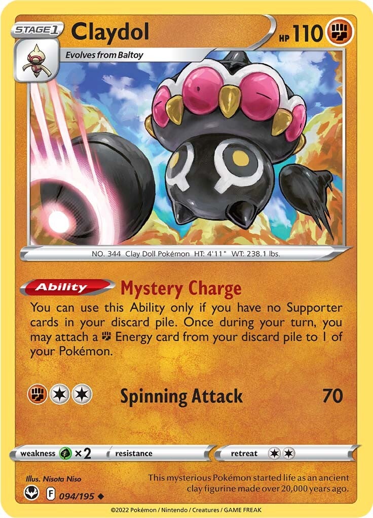 Claydol (094/195) [Sword & Shield: Silver Tempest] | Good Games Morley