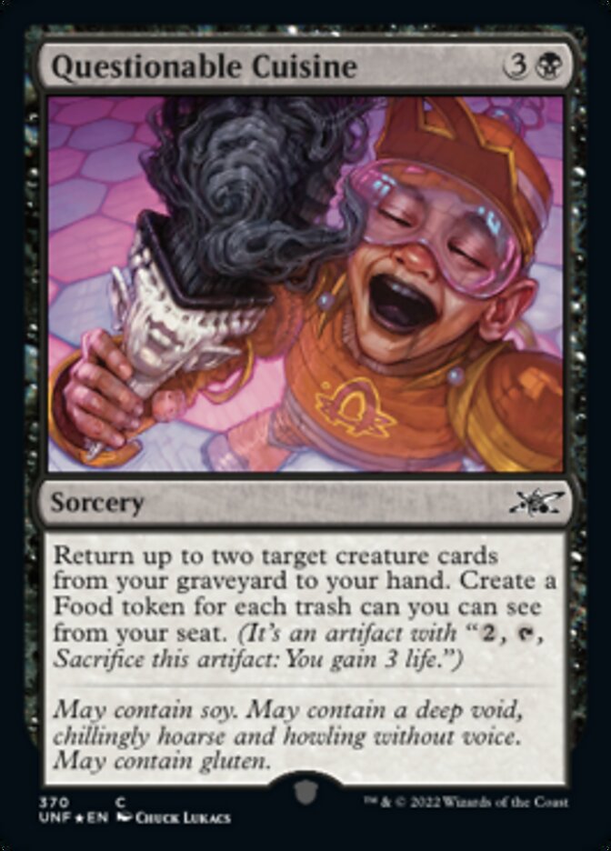 Questionable Cuisine (Galaxy Foil) [Unfinity] | Good Games Morley