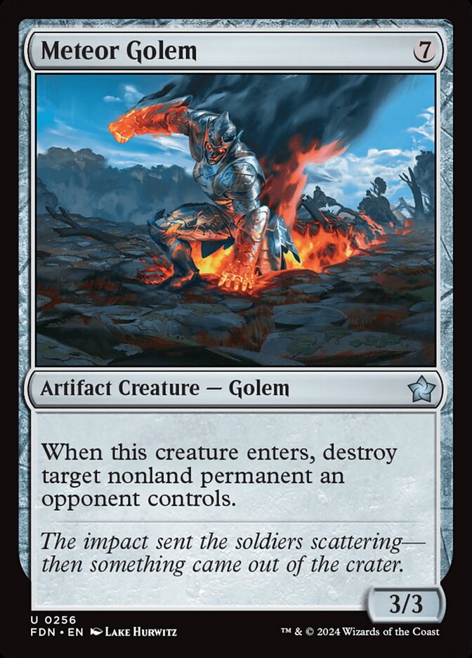 Meteor Golem 256/291 (Foundations)  - Foil | Good Games Morley