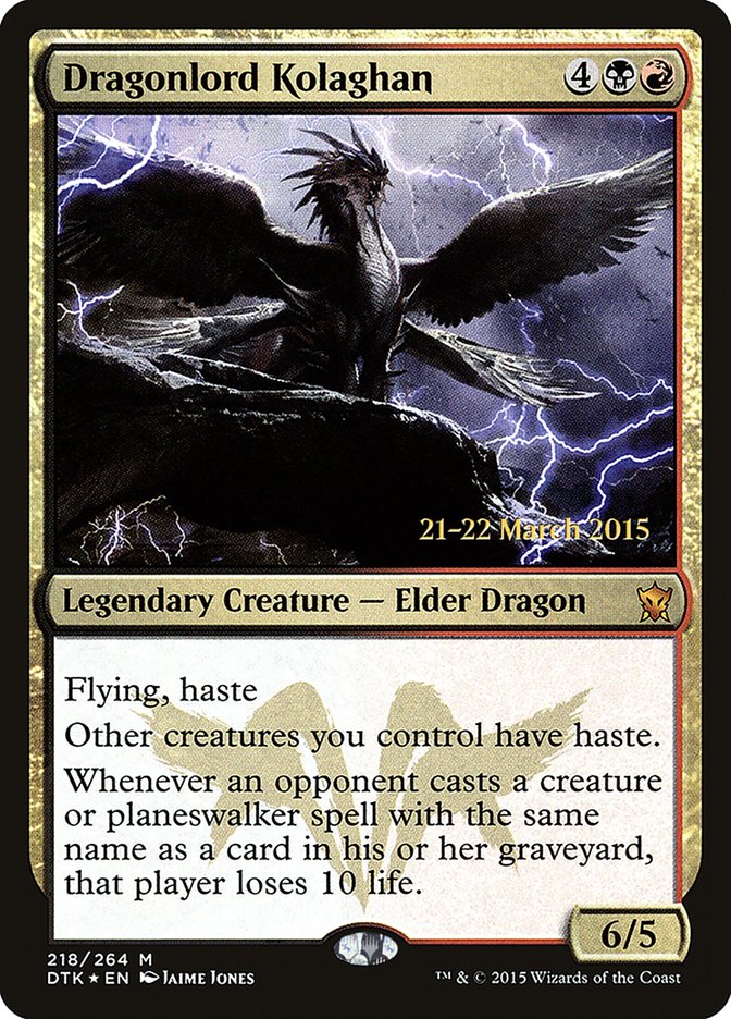 Dragonlord Kolaghan [Dragons of Tarkir Prerelease Promos] | Good Games Morley