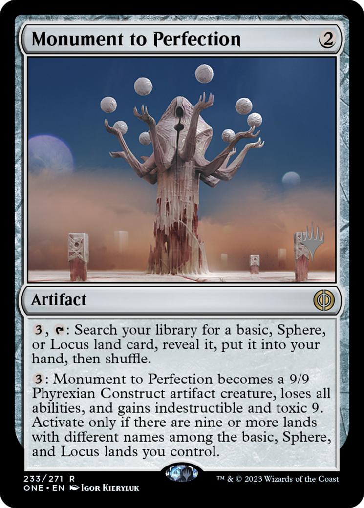 Monument to Perfection (Promo Pack) [Phyrexia: All Will Be One Promos] | Good Games Morley