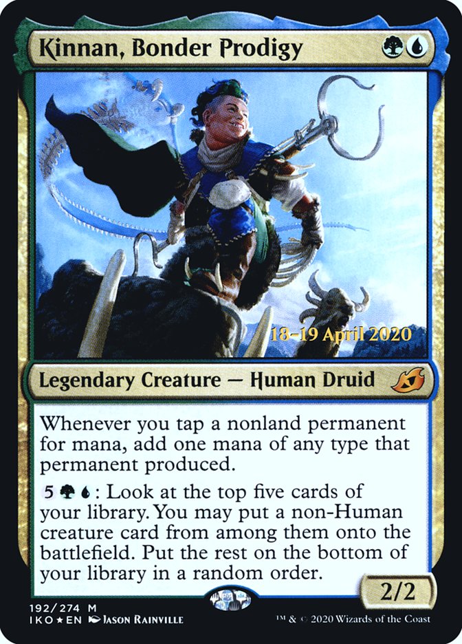 Kinnan, Bonder Prodigy [Ikoria: Lair of Behemoths Prerelease Promos] | Good Games Morley