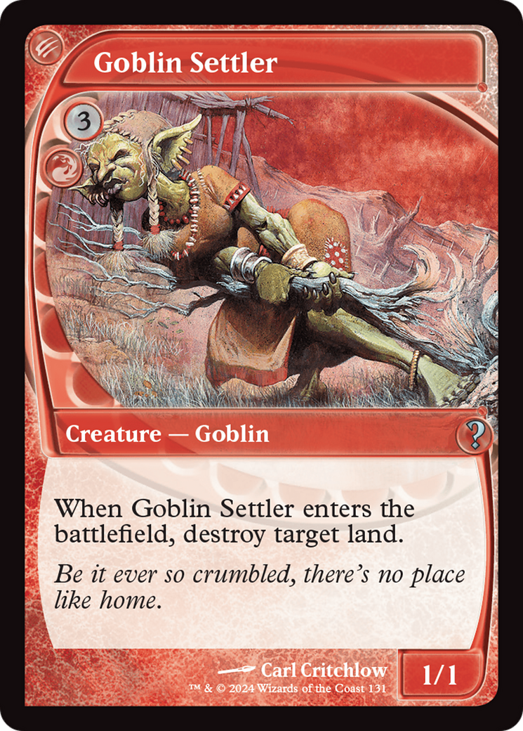 Goblin Settler (Future Sight) [Mystery Booster 2] | Good Games Morley