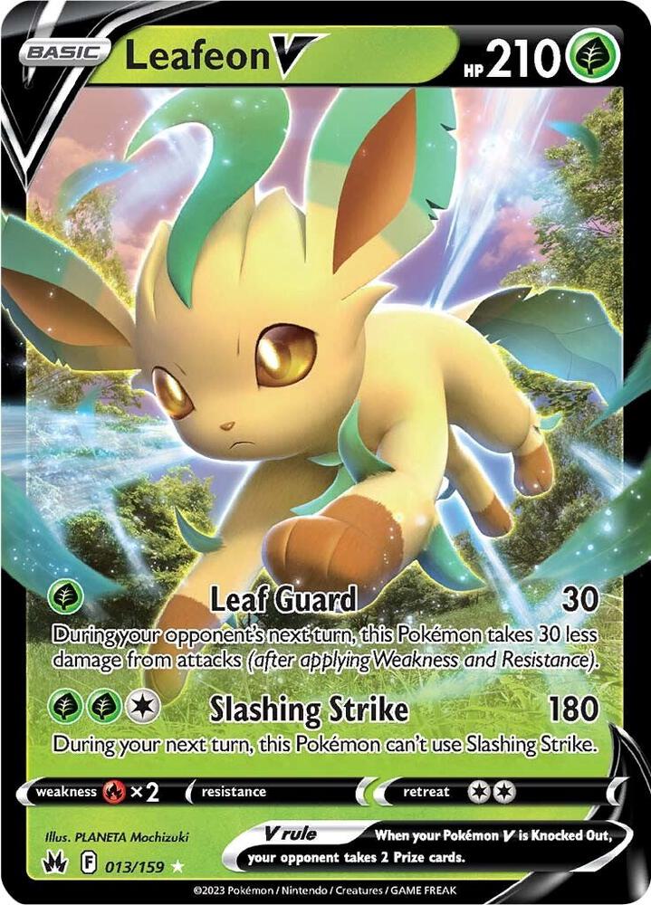 Leafeon V 013/159 (Crown Zenith)  - Holofoil | Good Games Morley