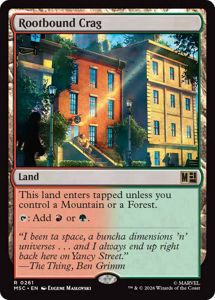 Rootbound Crag (Surge Foil) [Marvel Super Heroes Commander] | Good Games Morley