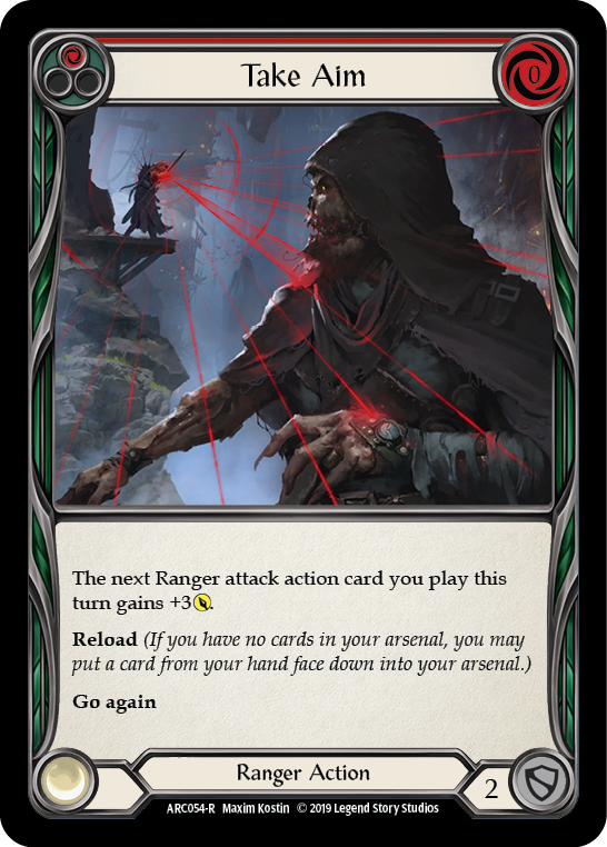 Take Aim (Red) [ARC054-R] (Arcane Rising)  1st Edition Rainbow Foil | Good Games Morley