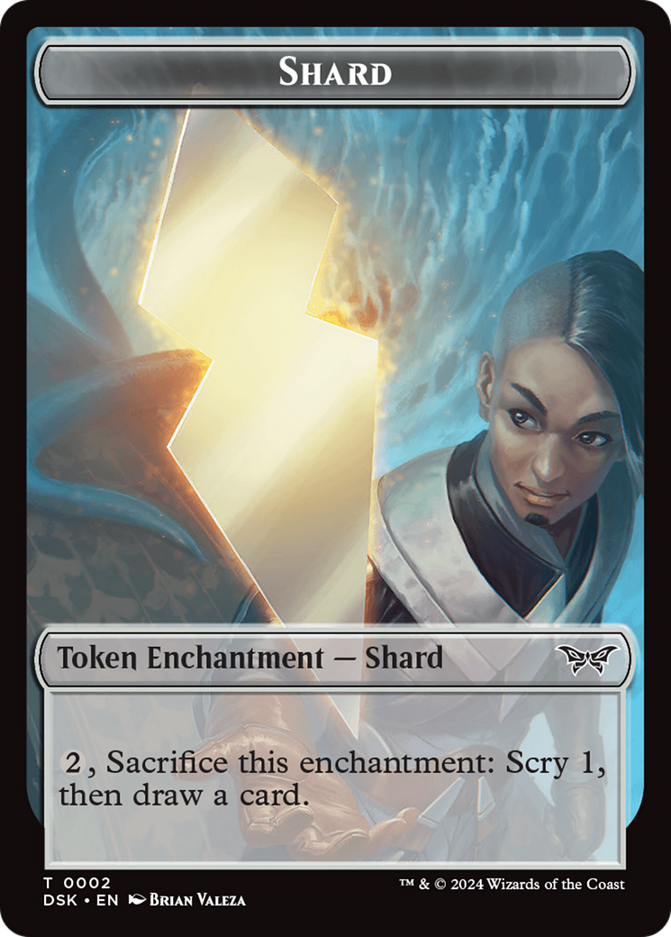 Glimmer // Shard Double-Sided Token [Duskmourn: House of Horror Tokens] | Good Games Morley