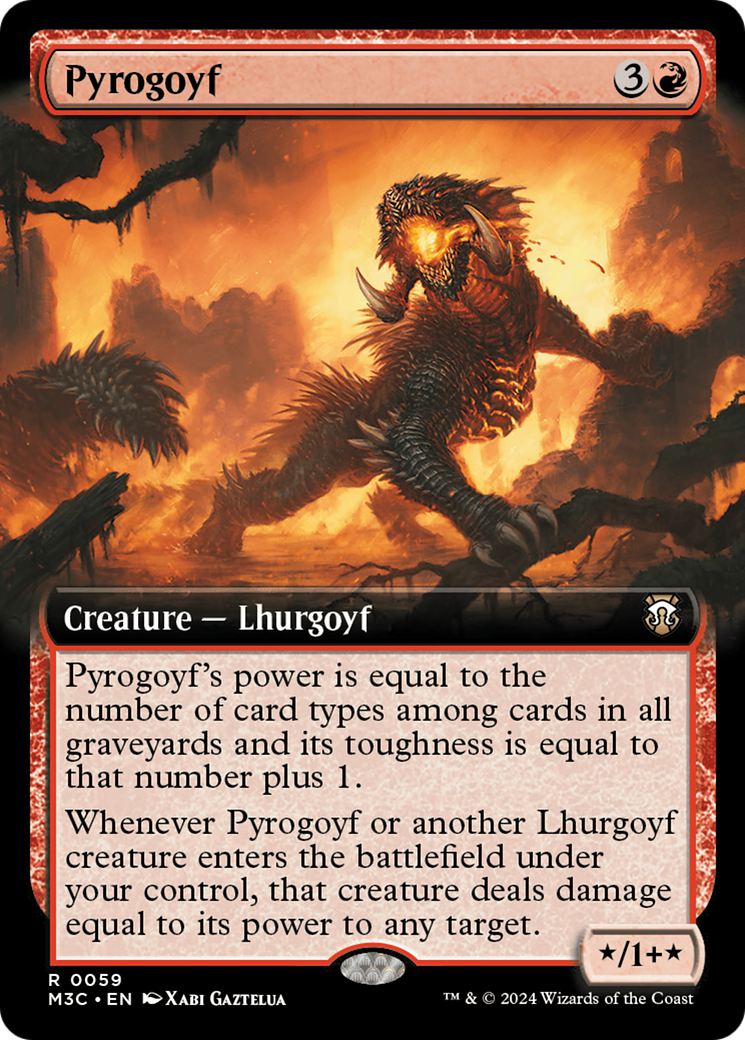 Pyrogoyf (Extended Art) [Modern Horizons 3 Commander] | Good Games Morley