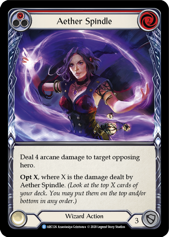 Aether Spindle (Red) [U-ARC126] (Arcane Rising Unlimited)  Unlimited Rainbow Foil | Good Games Morley
