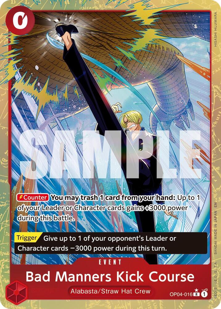 Bad Manners Kick Course OP04-016 (Premium Booster -The Best- Vol. 2)  - Alternate Art Foil | Good Games Morley