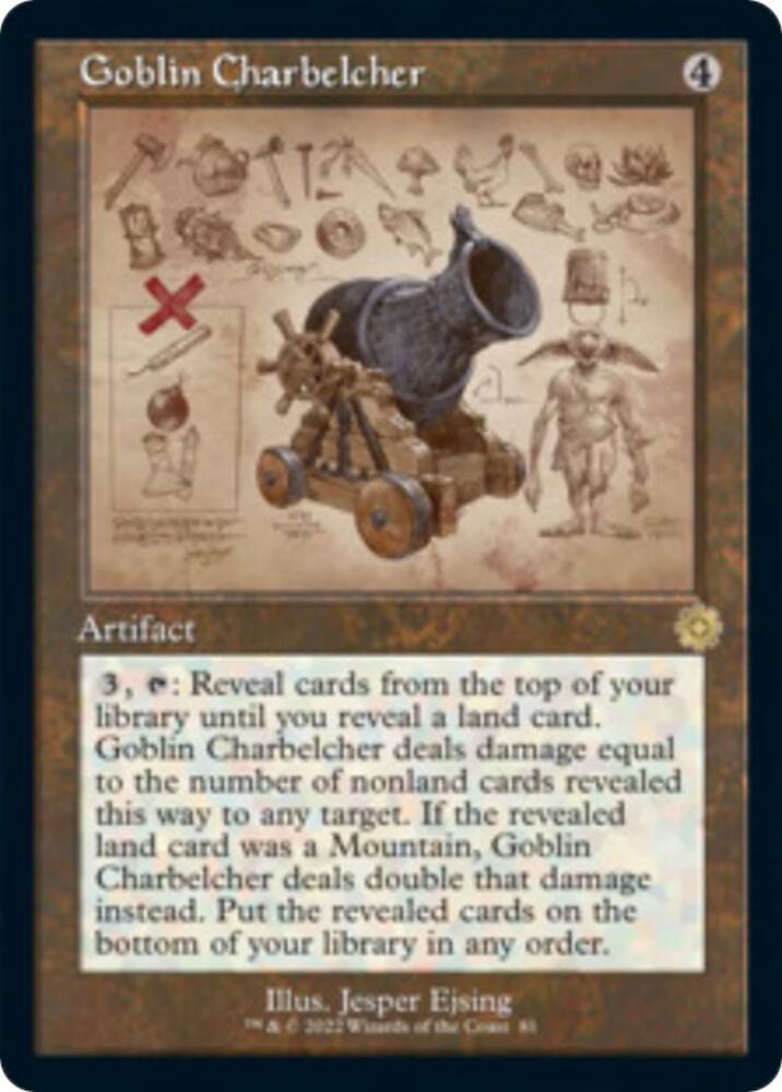 Goblin Charbelcher Schematic 81/63 (The Brothers' War: Retro Frame Artifacts)  - Foil | Good Games Morley