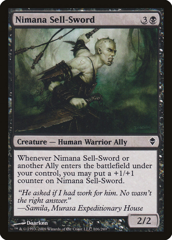 Nimana Sell-Sword 106/249 (Zendikar)  | Good Games Morley