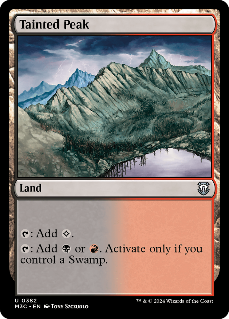 Tainted Peak (Ripple Foil) [Modern Horizons 3 Commander] | Good Games Morley