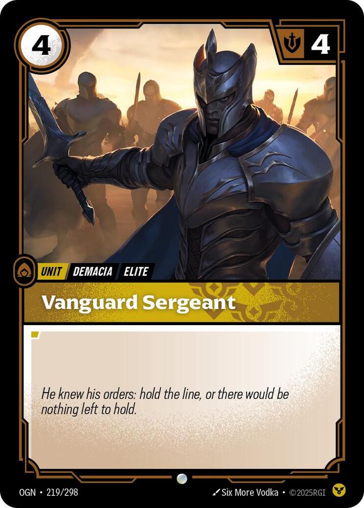 Vanguard Sergeant 219/298 (Origins)  | Good Games Morley