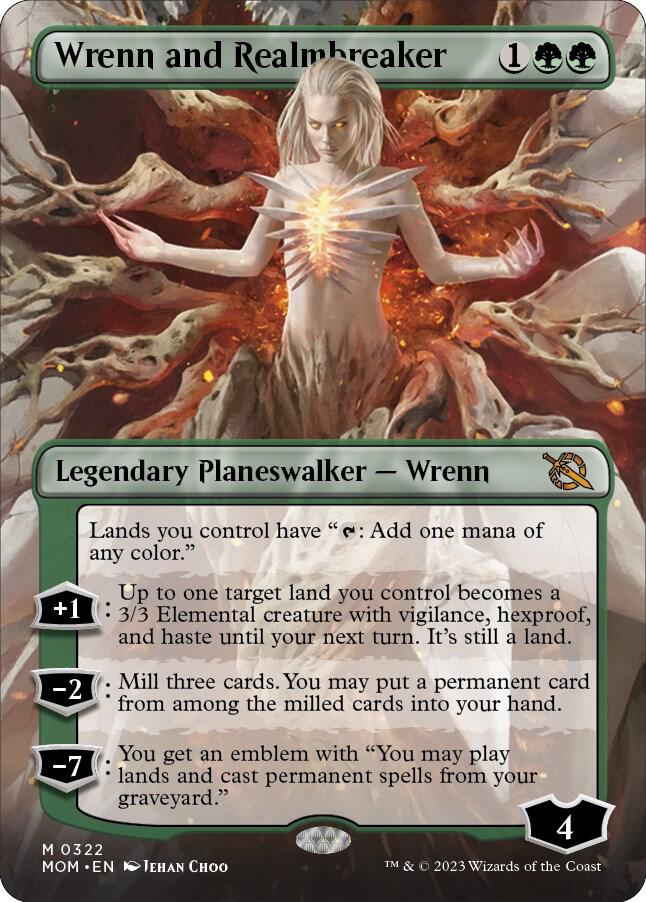 Wrenn and Realmbreaker 322/291 (March of the Machine)  - Borderless Foil | Good Games Morley