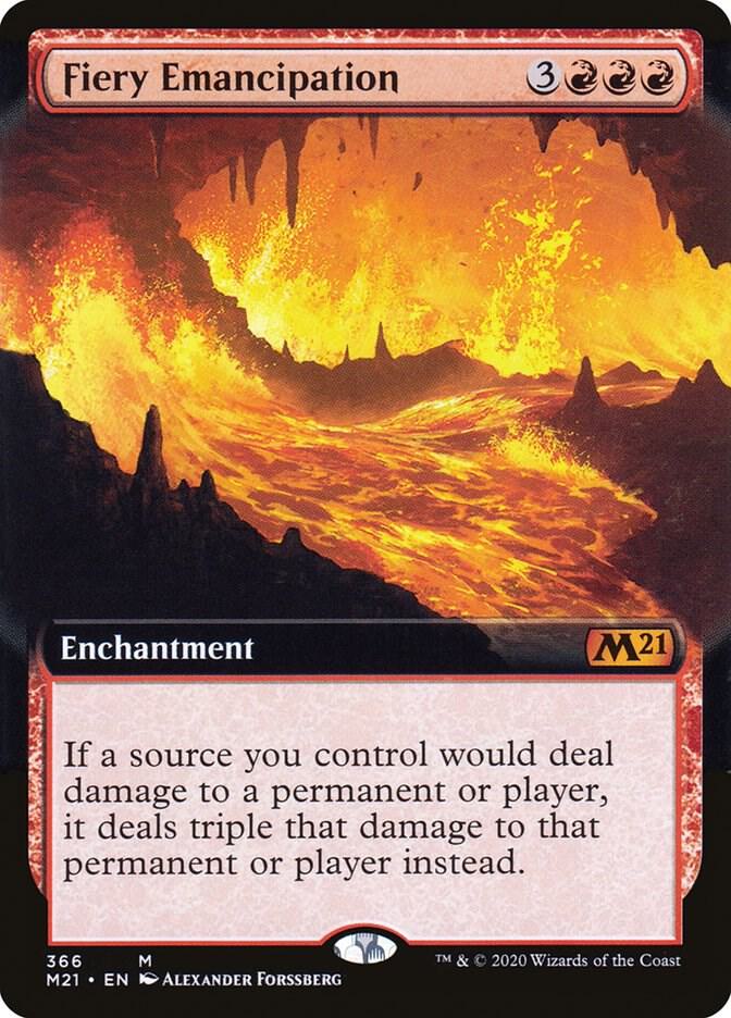Fiery Emancipation 366 (Core Set 2021)  - Extended Art | Good Games Morley