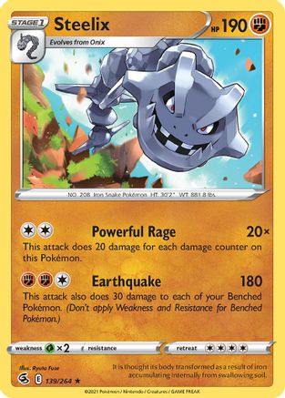 Steelix (139/264) (Theme Deck Exclusive) [Sword & Shield: Fusion Strike] | Good Games Morley