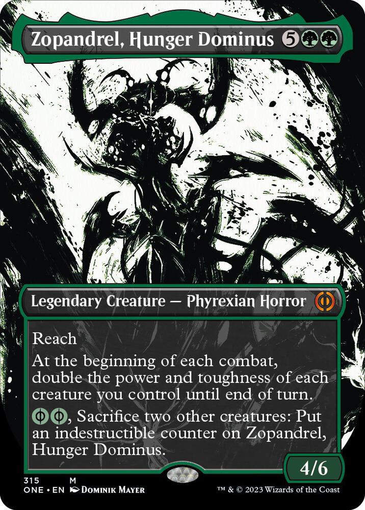 Zopandrel, Hunger Dominus 315 (Phyrexia: All Will Be One)  - Borderless | Good Games Morley