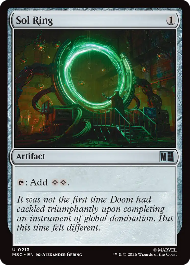 Sol Ring (0211) (Surge Foil) [Marvel Super Heroes Commander] | Good Games Morley