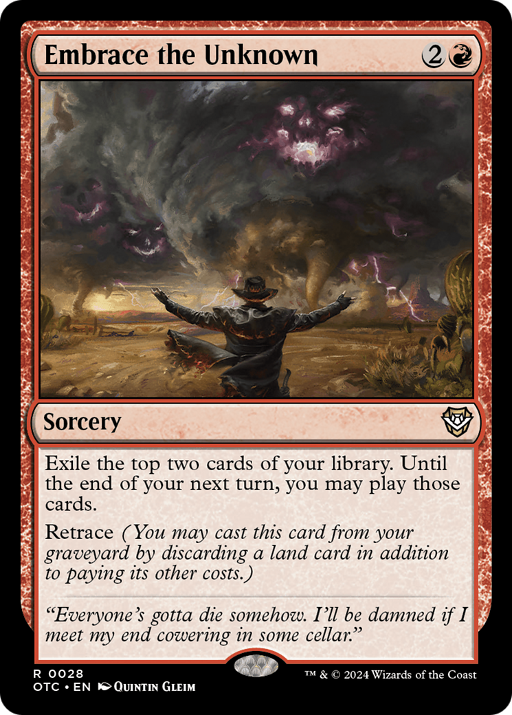 Embrace the Unknown [Outlaws of Thunder Junction Commander] | Good Games Morley