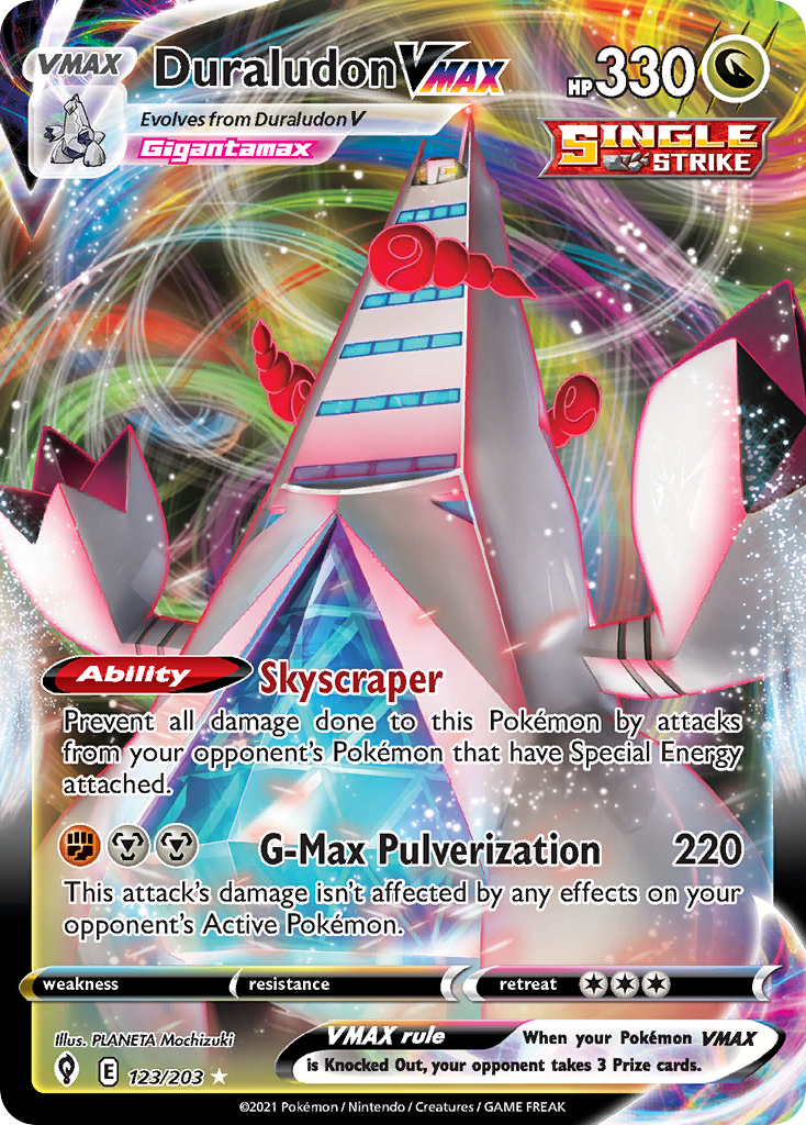 Duraludon VMAX (123/203) (Jumbo Card) [Sword & Shield: Evolving Skies] | Good Games Morley